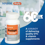 Major ProSight ingredientes clave como calcio y vitaminas para cuidado diario.
