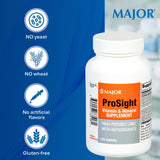 MAJOR ProSight: tabletas mostradas en un vaso para consumo diario durante la comida.