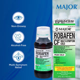 Major Robafen CF etiqueta clara con indicaciones y composición.
