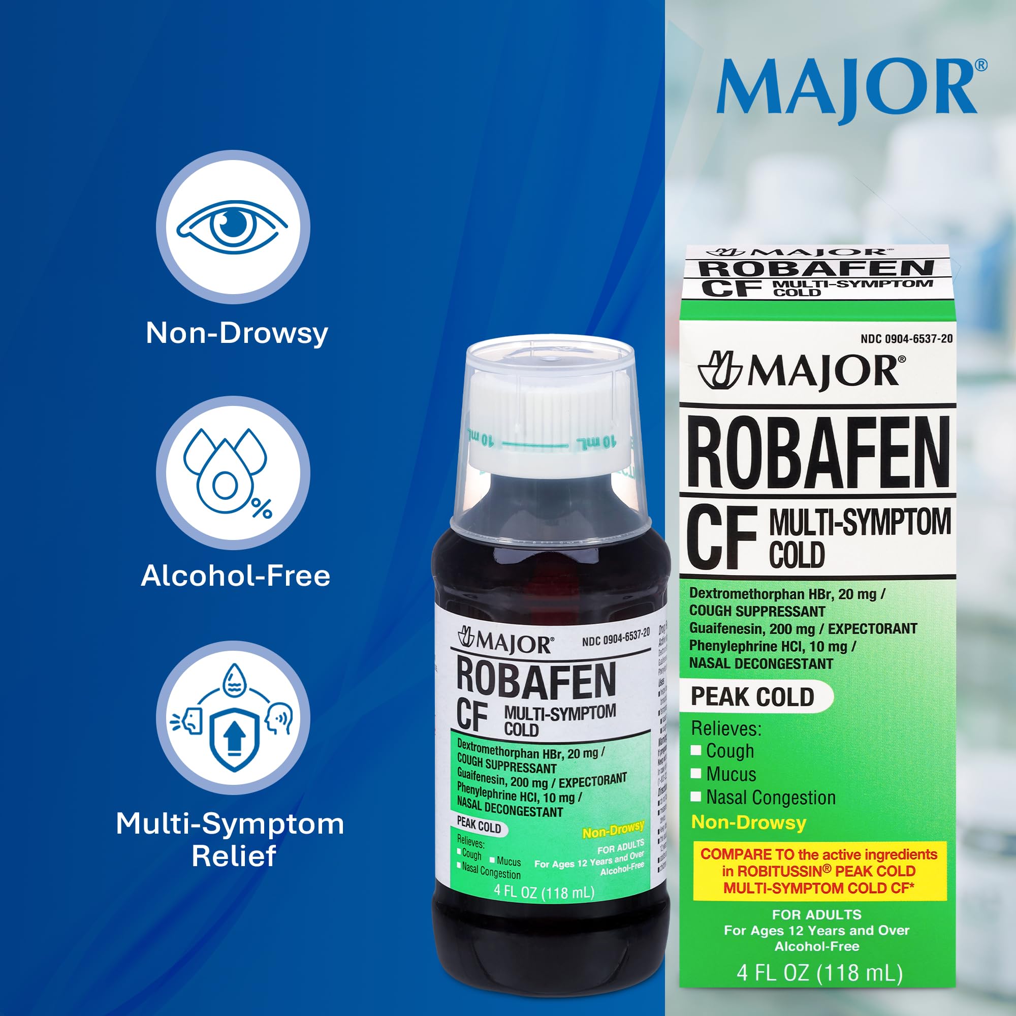 MAJOR Robafen CF jarabe sin alcohol para uso diario
