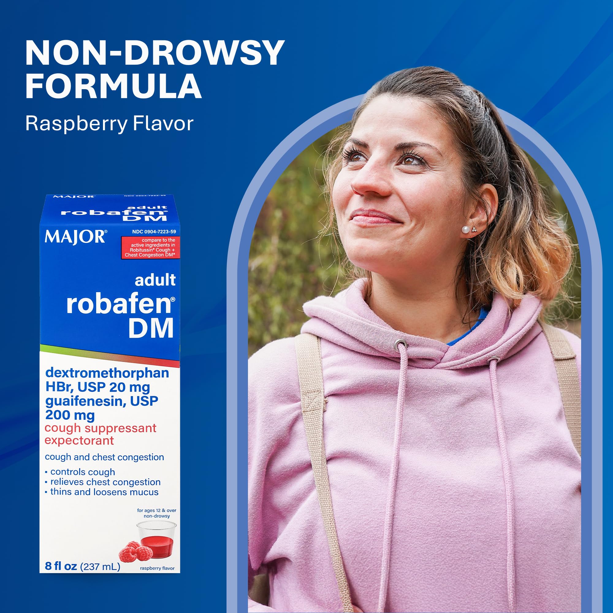 Embalaje externo de Major Robafen DM para almacenamiento práctico