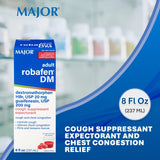 Etiqueta frontal de Major Robafen DM con información de dosis