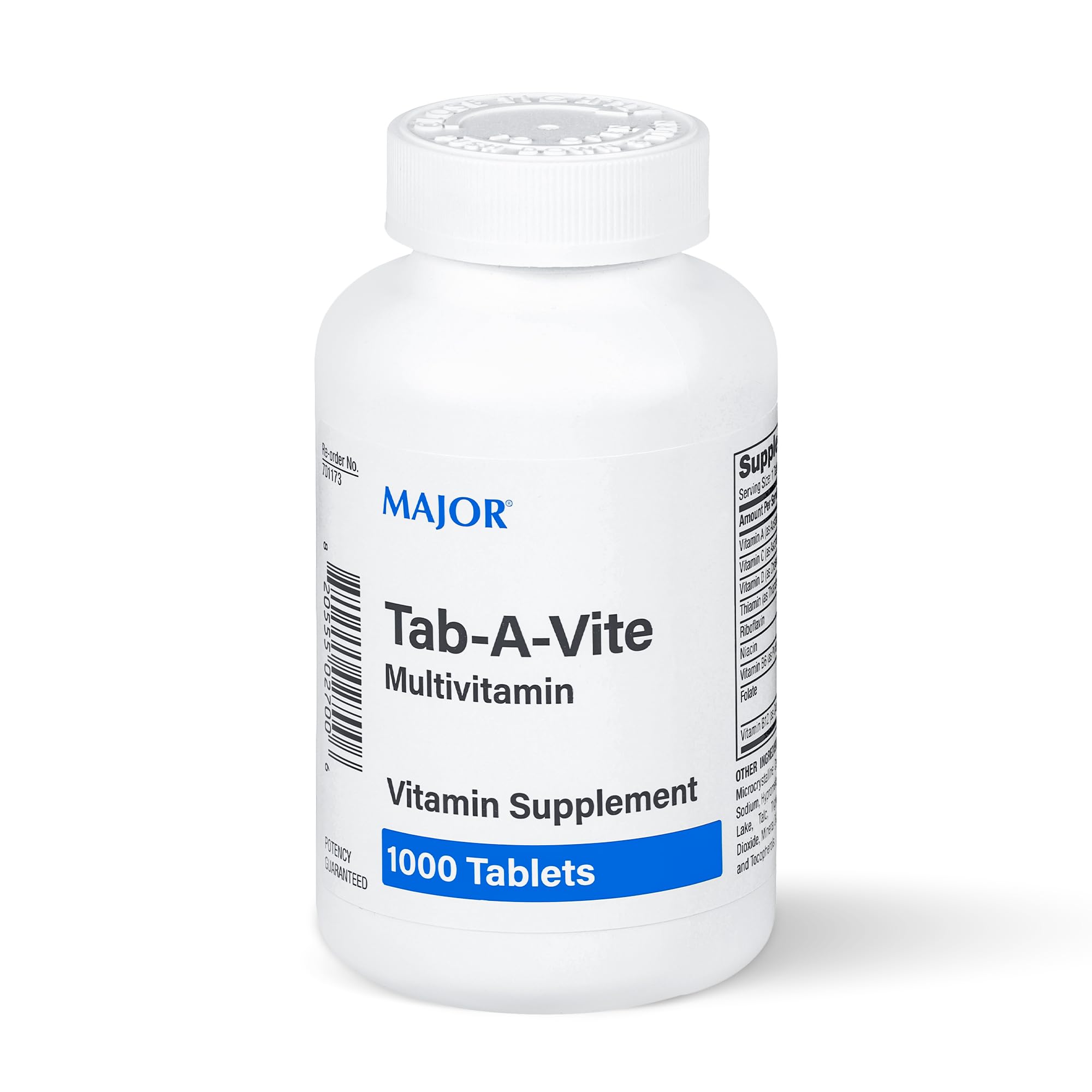 MAJOR Tab-A-Vite tabletas multivitamínicas para apoyo nutricional diario.