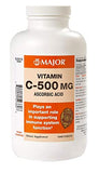 MAJOR Vitamina C-500mg: botella de tabletas para apoyo diario del sistema inmune