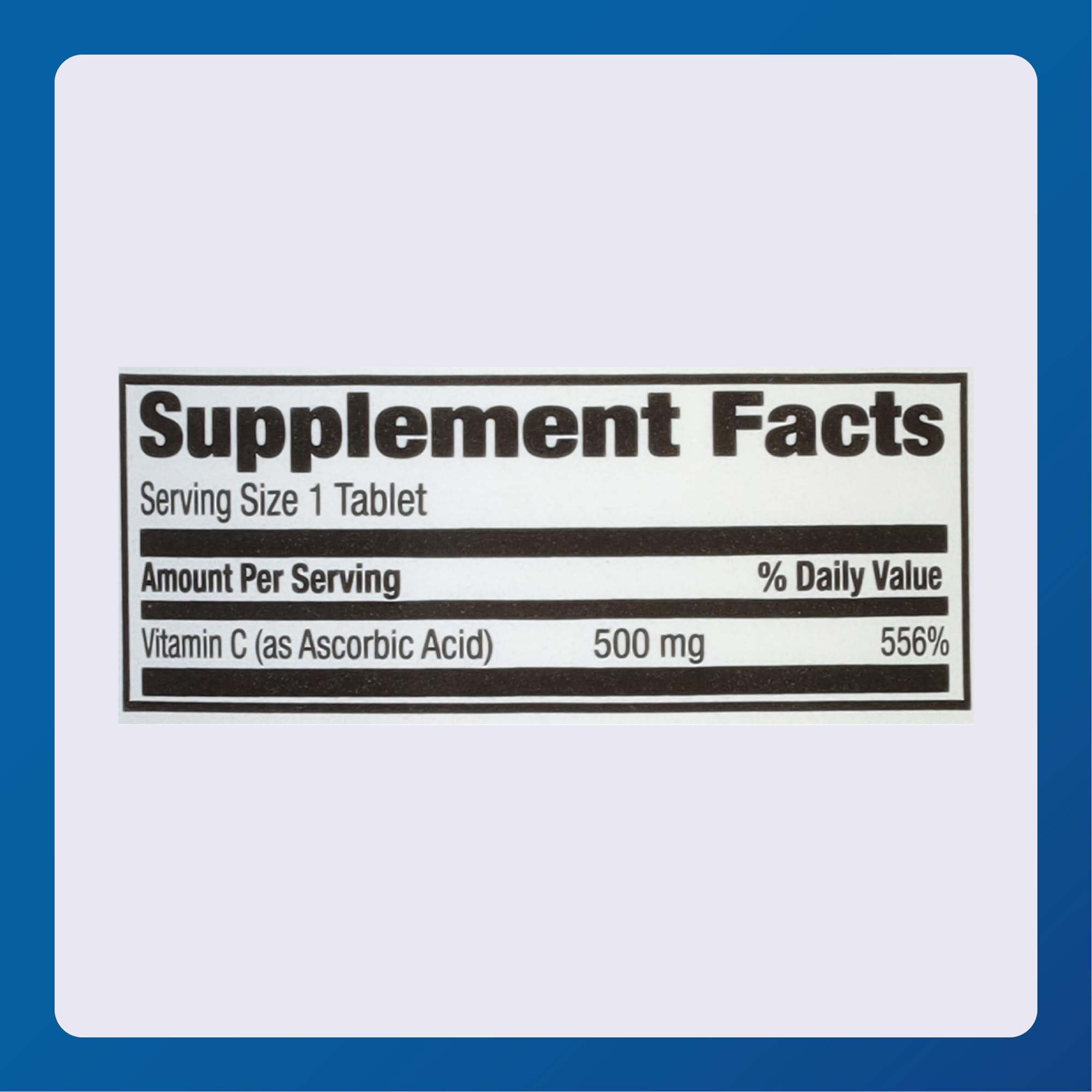 MAJOR vitamina C 500 mg, frasco abierto, toma fácil y rápida.