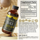 MAJU Aceite de Semilla Negra, botella con dispensador; dosificación precisa.
