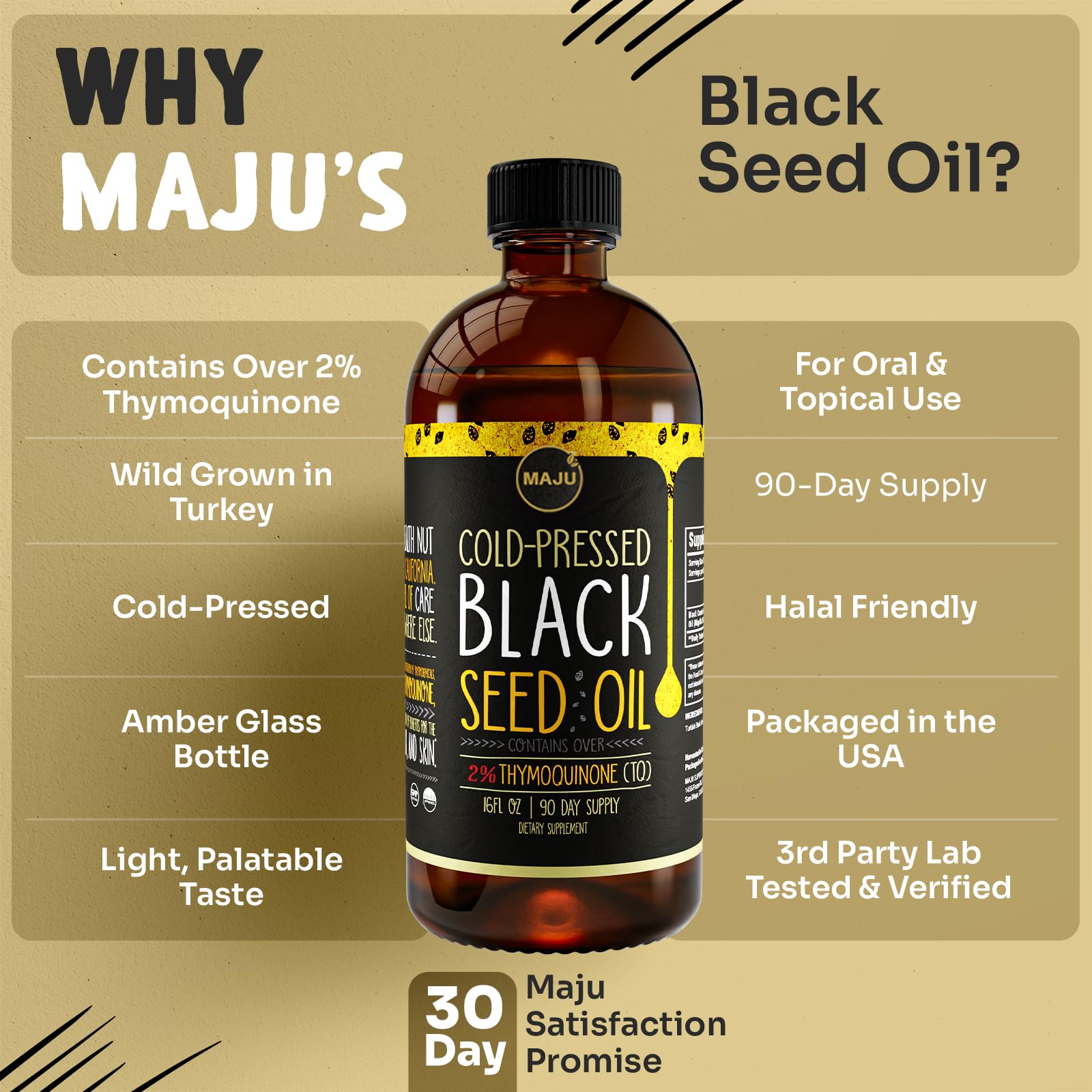 MAJU Aceite de Semilla Negra dosis medida para precisión.
