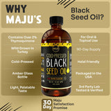 MAJU Aceite de Semilla Negra dosis medida para precisión.