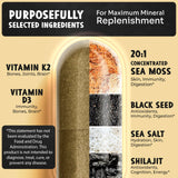 Maju Superfoods 18 en 1, etiqueta que destaca D3 y K2 para funciones corporales.