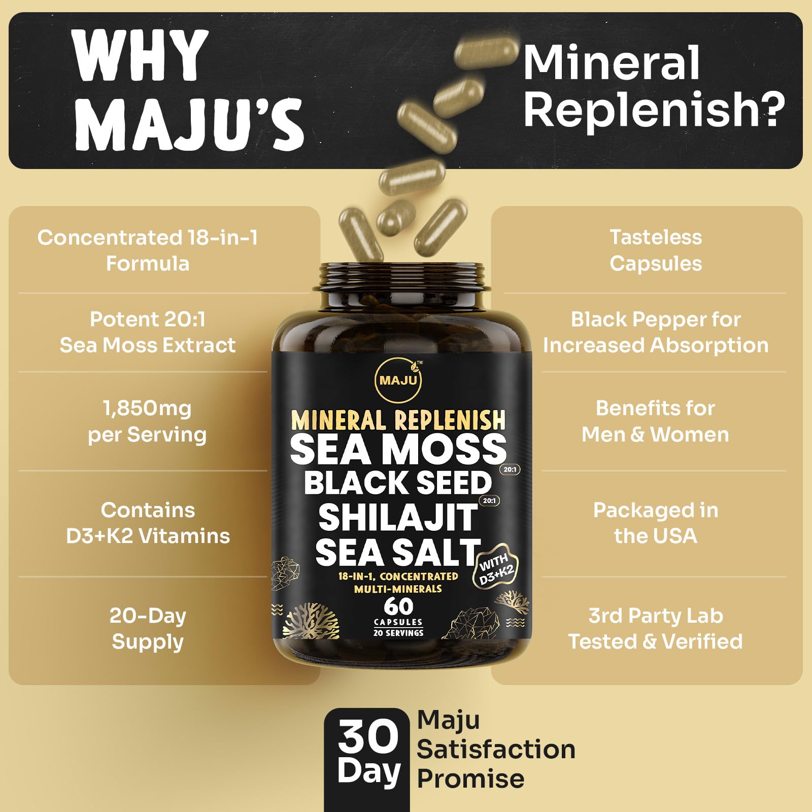 Maju Superfoods 18 en 1, información clara del producto para decisiones informadas.