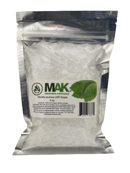 MAK Cristales de Mentol como ingrediente cosmético para cremas y lociones