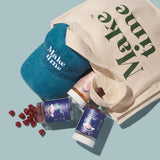 MAKE TIME Beauty Sleep Gummies, rutina nocturna relajante y sabor agradable sin azúcar.