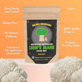 Malama Mushrooms: extracto de hongo melena de león para absorción eficiente.