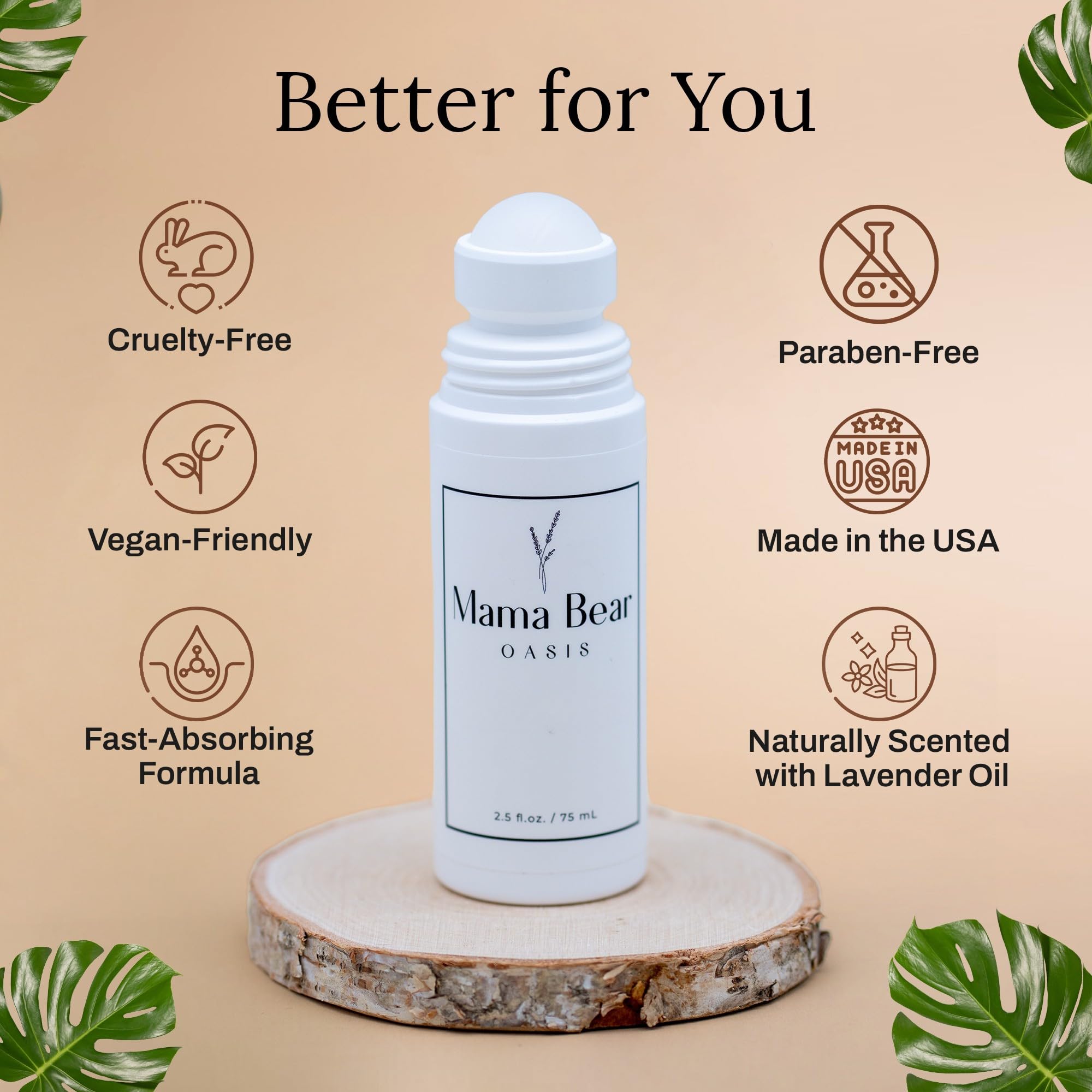 Mama Bear Oasis rodillo magnesio aloe lavanda ofrece cuidado suave