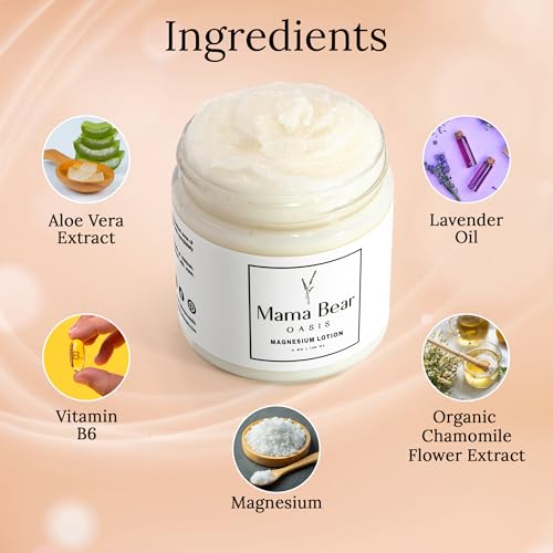 Mama Bear Oasis Lotion crema de magnesio con lavanda para manos hidratación
