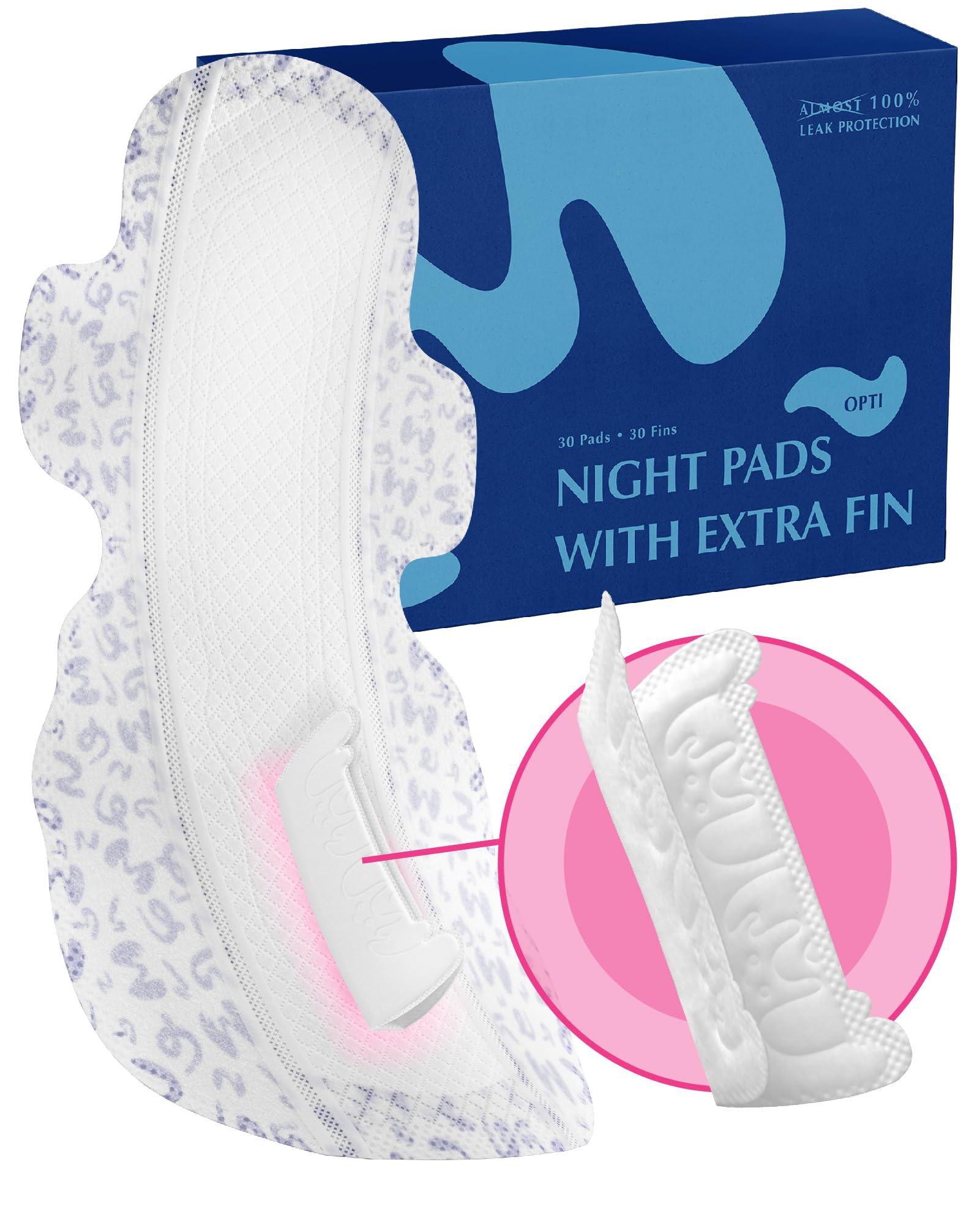 MAMARISSA almohadillas nocturnas con alas, tamaño 4, protección estable durante la noche