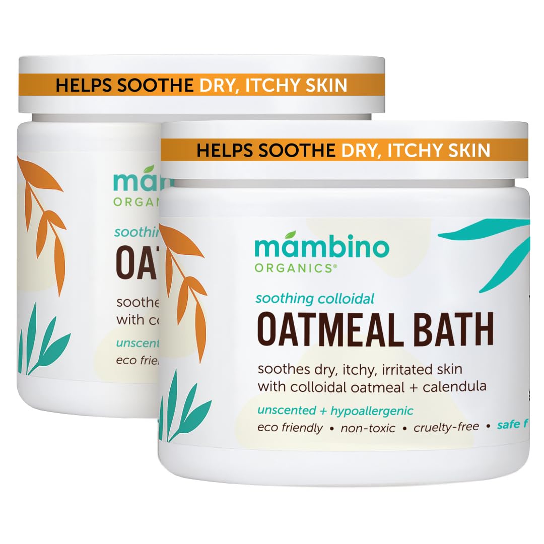 Mambino Organics Avena Coloidal Calmante, baño bebé, ideal para piel sensible.