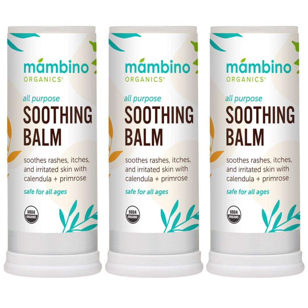 Bálsamo Mambino Organics con calendula egipcia, hidratación suave.