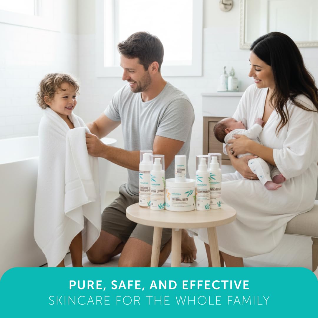Familia usa este baño suave, apto para recién nacidos y adultos.