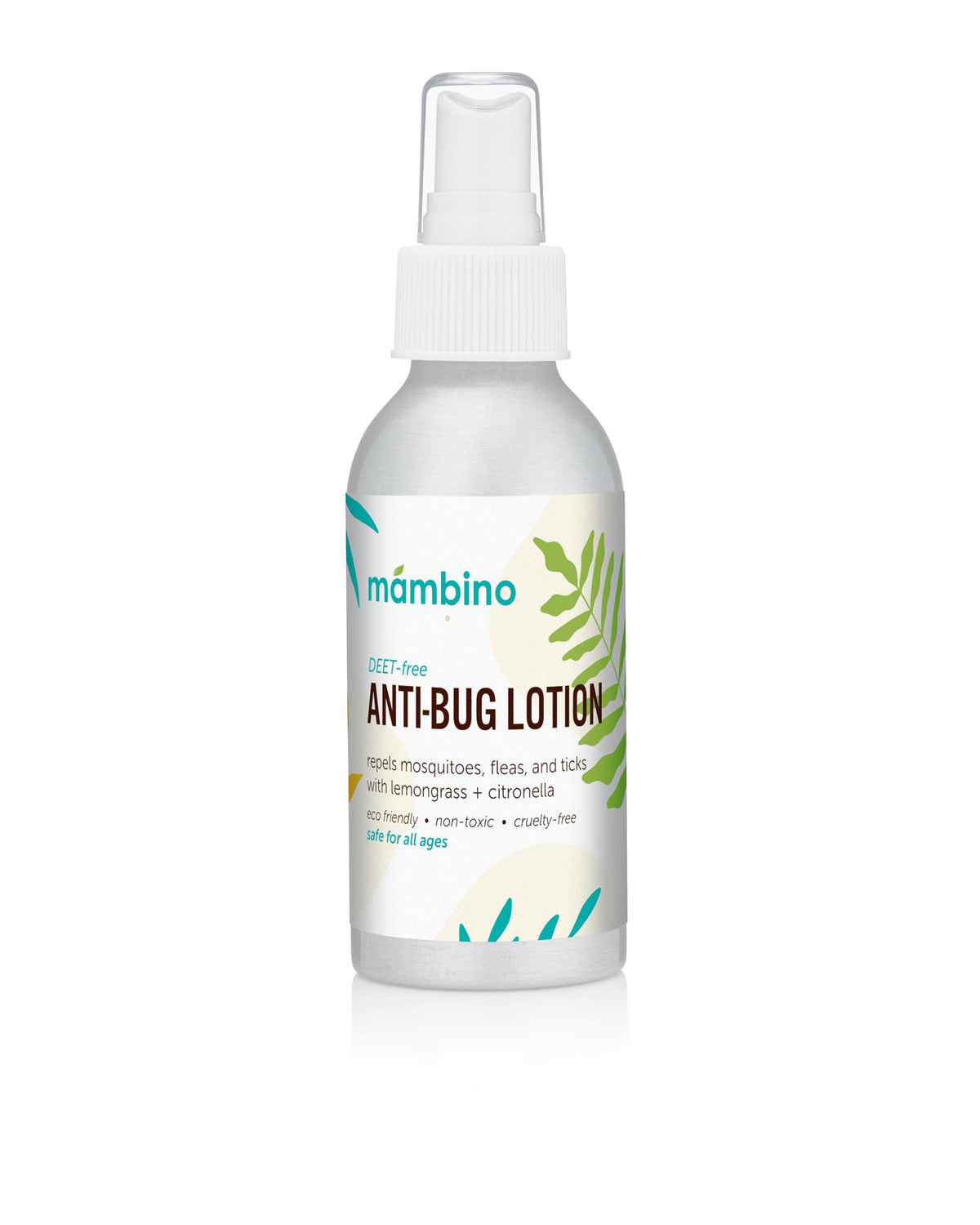 Loción Antimosquitos Mambino Organics en botella protege de mosquitos al aire libre