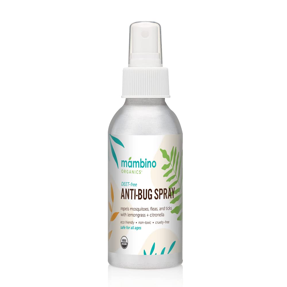 Mambino Organics Anti-Bug Spray en botella para protección natural contra mosquitos