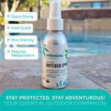 Mambino Organics Anti-Bug Spray en exterior, perfecto para días en patio o camping