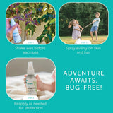 Mambino Organics Anti-Bug Spray con lemongrass y citronela, aroma cítrico