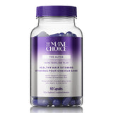 Manetabolism Plus de The Mane Choice, cápsulas visibles en frasco, posible crecimiento capilar.