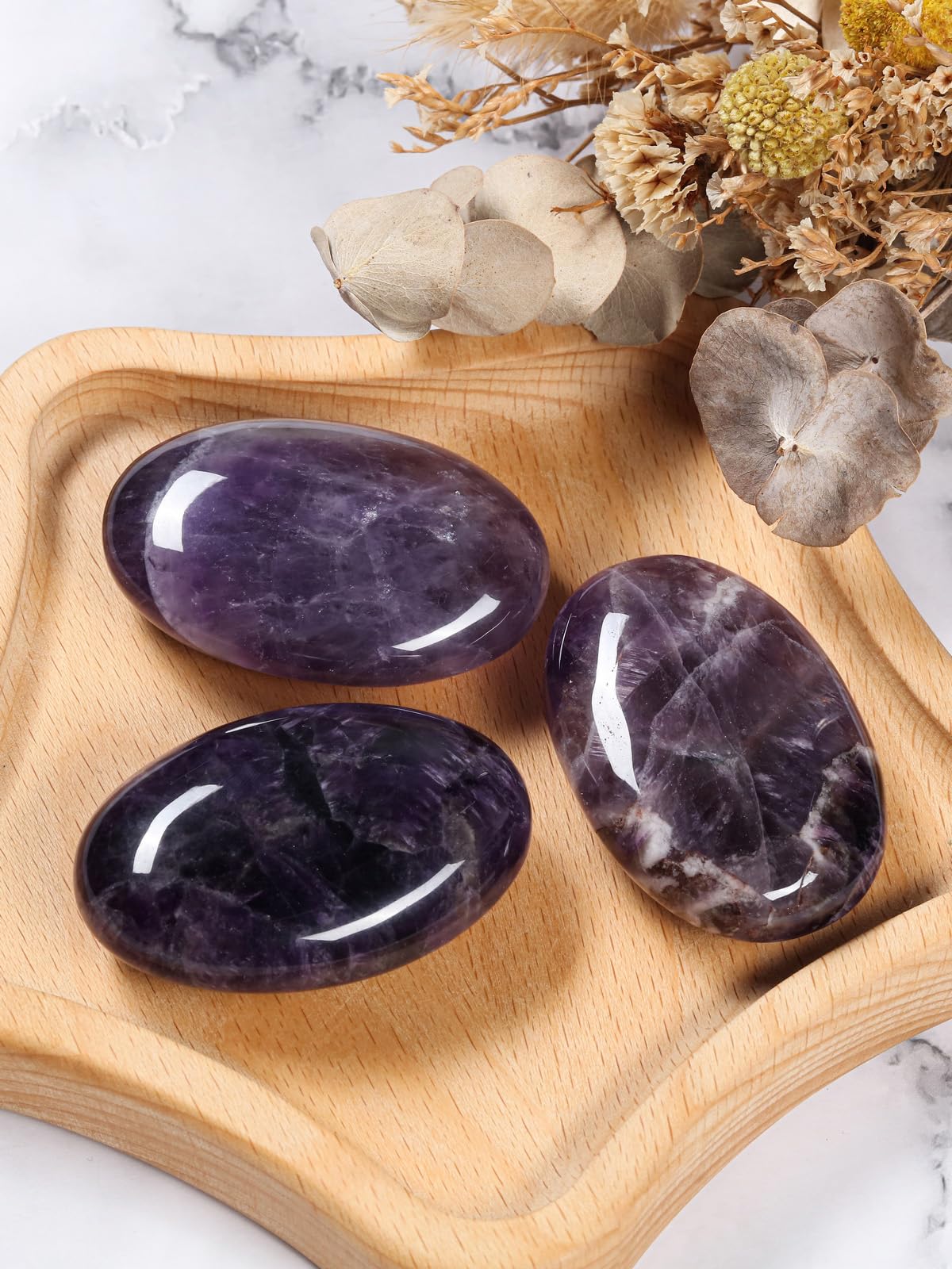 MANIFO amatista piedra-palmar-relajacion ideal para masaje suave y alivio del estrés