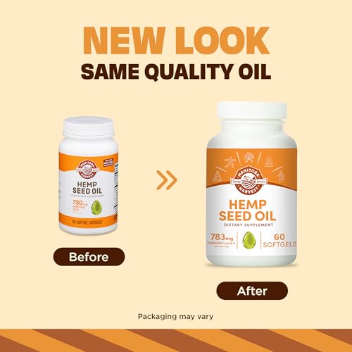 Envase de aceite de cáñamo Manitoba Harvest, diseño práctico para casa.