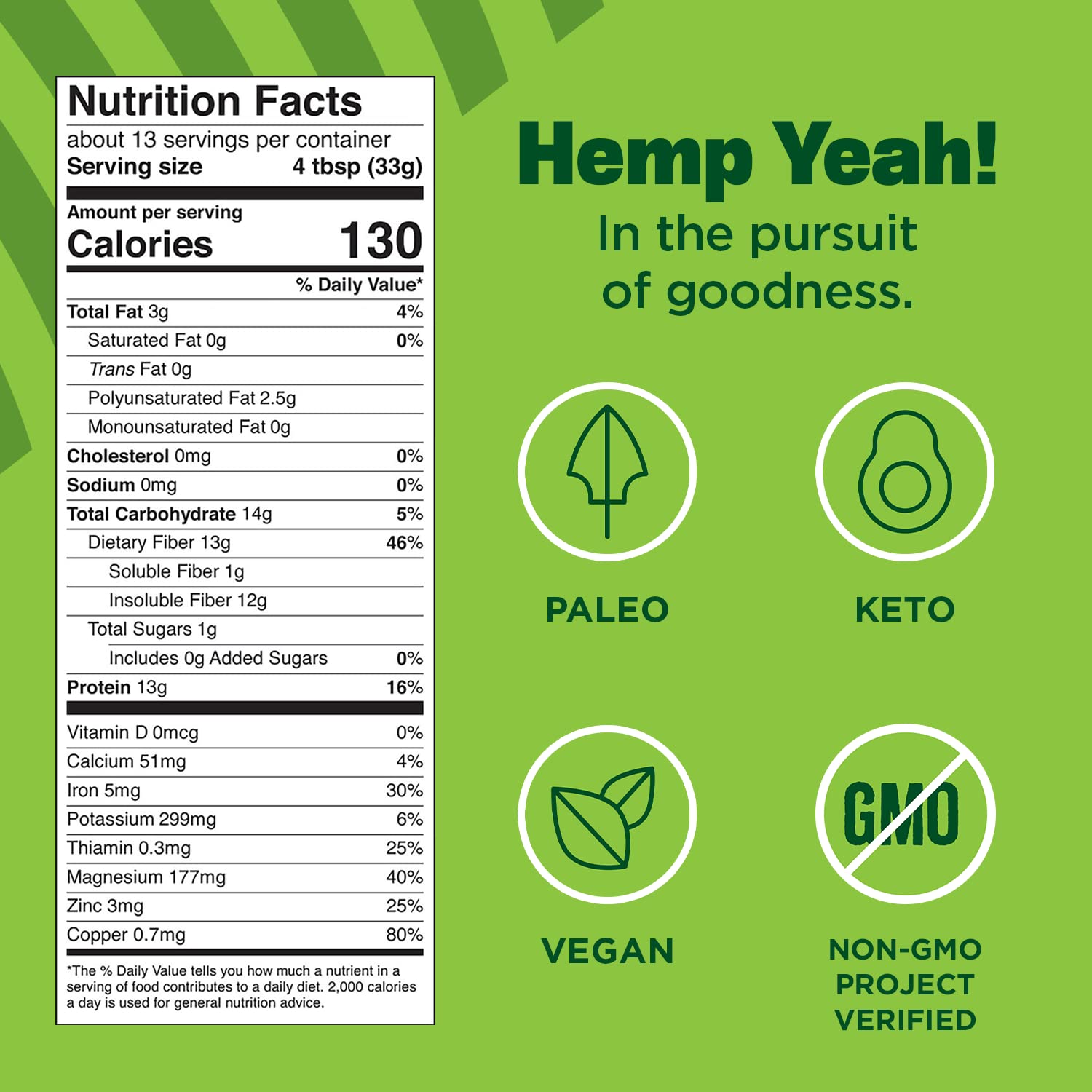 Manitoba Harvest Hemp Yeah hornear, añade a recetas para más fibra