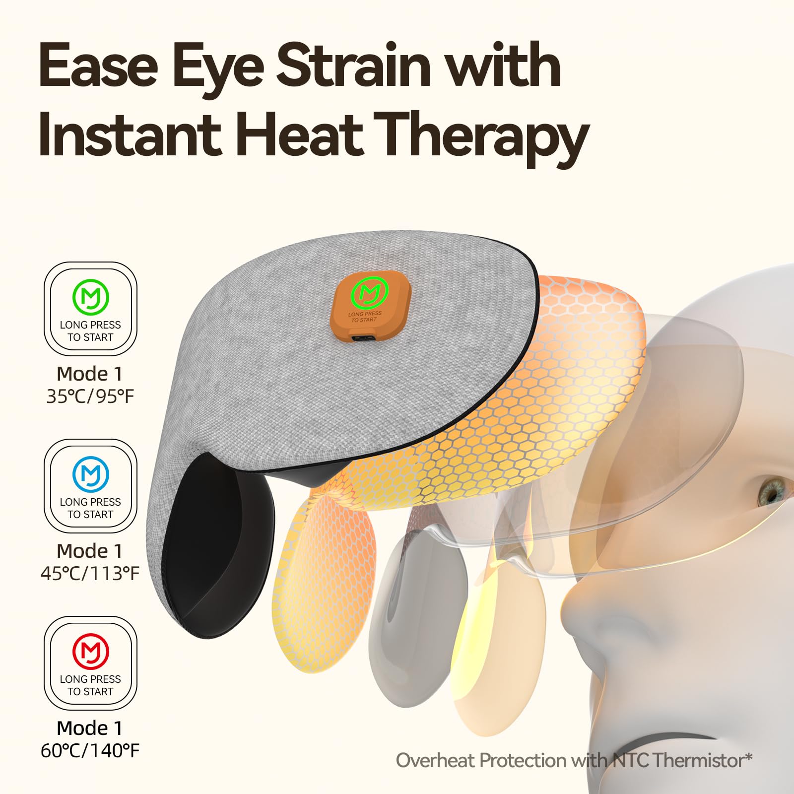 Manna Joy controles-de-temperatura para ajustar confort ocular