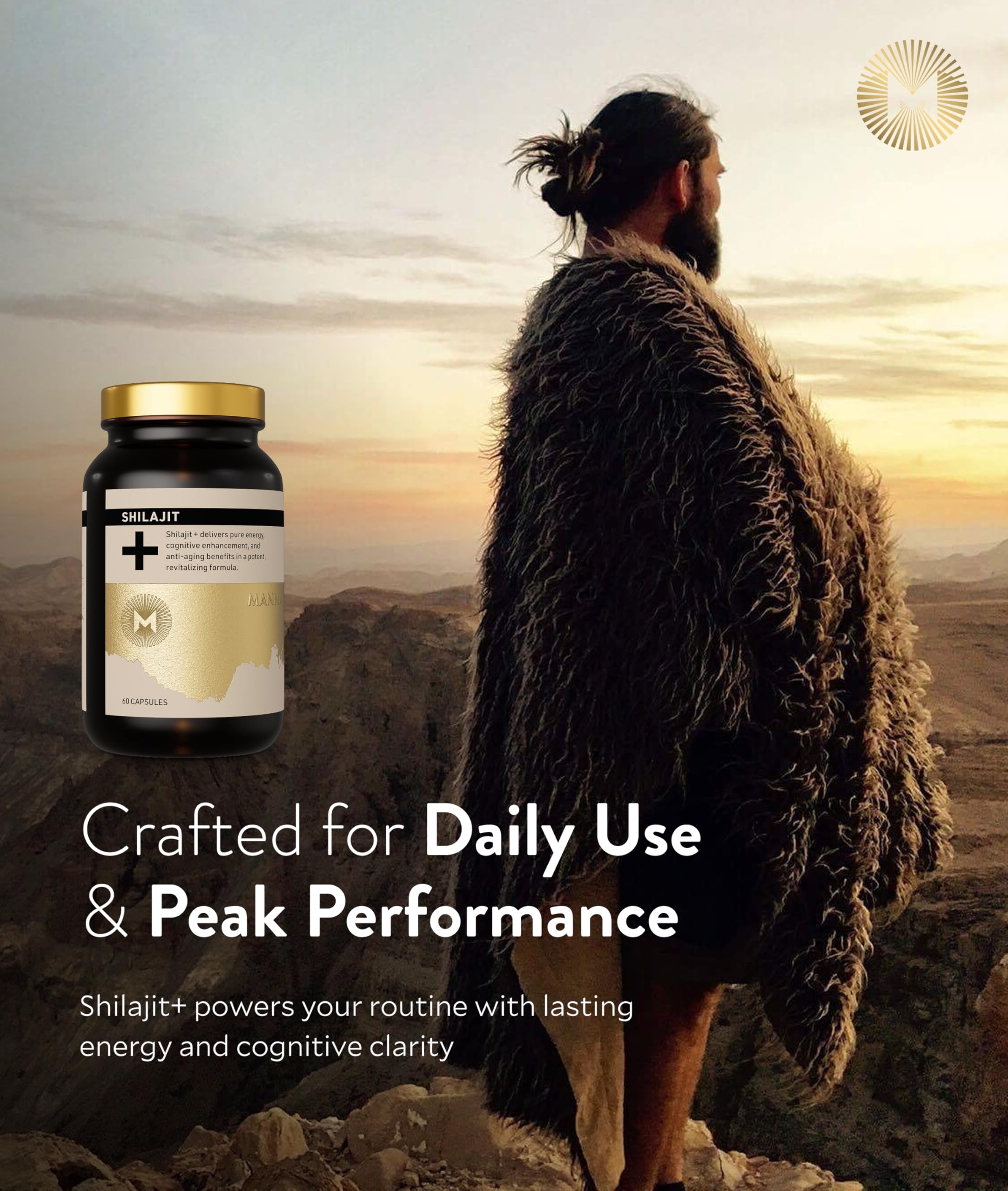 Origen himalayano de M Manna Shilajit, alta pureza.