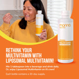 Detalle de etiqueta nutritiva con 20 vitaminas y minerales