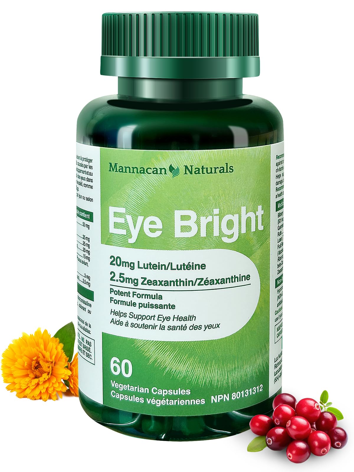 MANNACAN NATURALS Luteína-Zeaxantina: cápsulas suaves para apoyo ocular diario