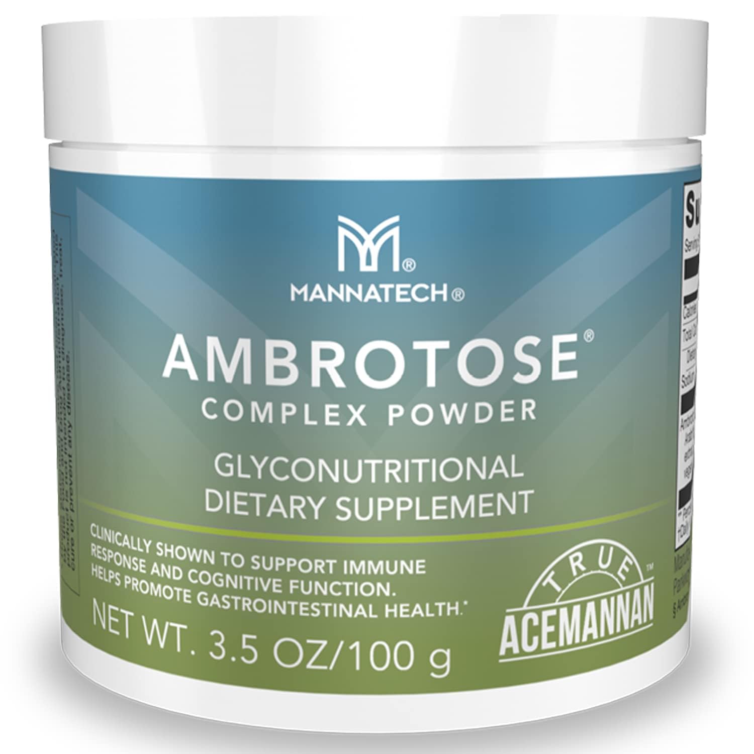 Mannatech Ambrotose Complex frasco: presentación del suplemento para defensa y bienestar.