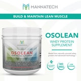 Mannatech OsoLean batido en vaso, sabor natural para saciar entre comidas.