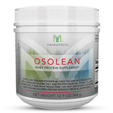 Mannatech OsoLean proteina en polvo en contenedor, fuente conveniente de proteína para tus días activos.