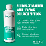 Manna Vitamins Evolved etiqueta del producto colágeno liposomal