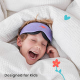 Manta Sleep antifaz infantil periwinkle lateral, bloqueo de luz de la habitación