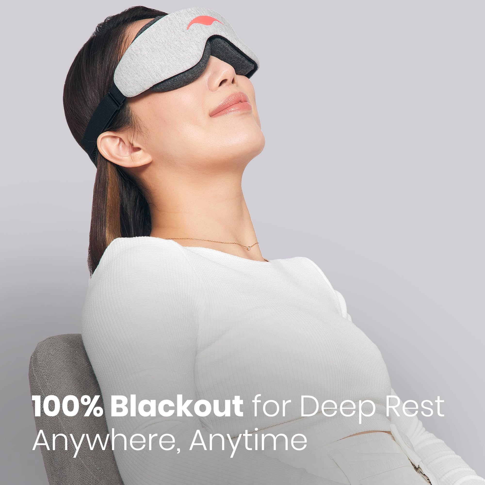 La correa ajustable de Manta Sleep ofrece confort suave para dormir toda la noche