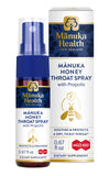 Spray garganta Manuka Health en frasco compacto para llevar.