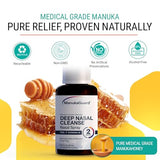 Hidratación nasal gracias a solución salina y glicerina
