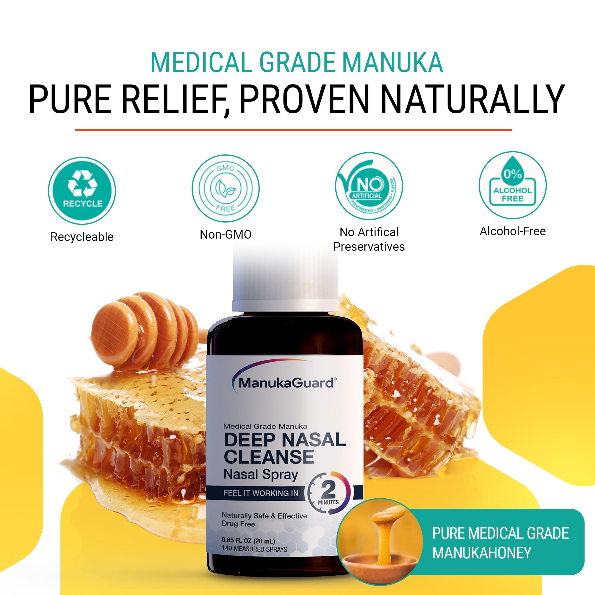Miel de Manuka MGO600 en spray nasal para uso diario