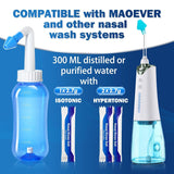MAOEVER solución salina apta para diferentes dispositivos de irrigación nasal