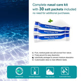 MAOEVER Neti Pot: incluye 30 sobres de sal nasal para enjuagues prácticos.