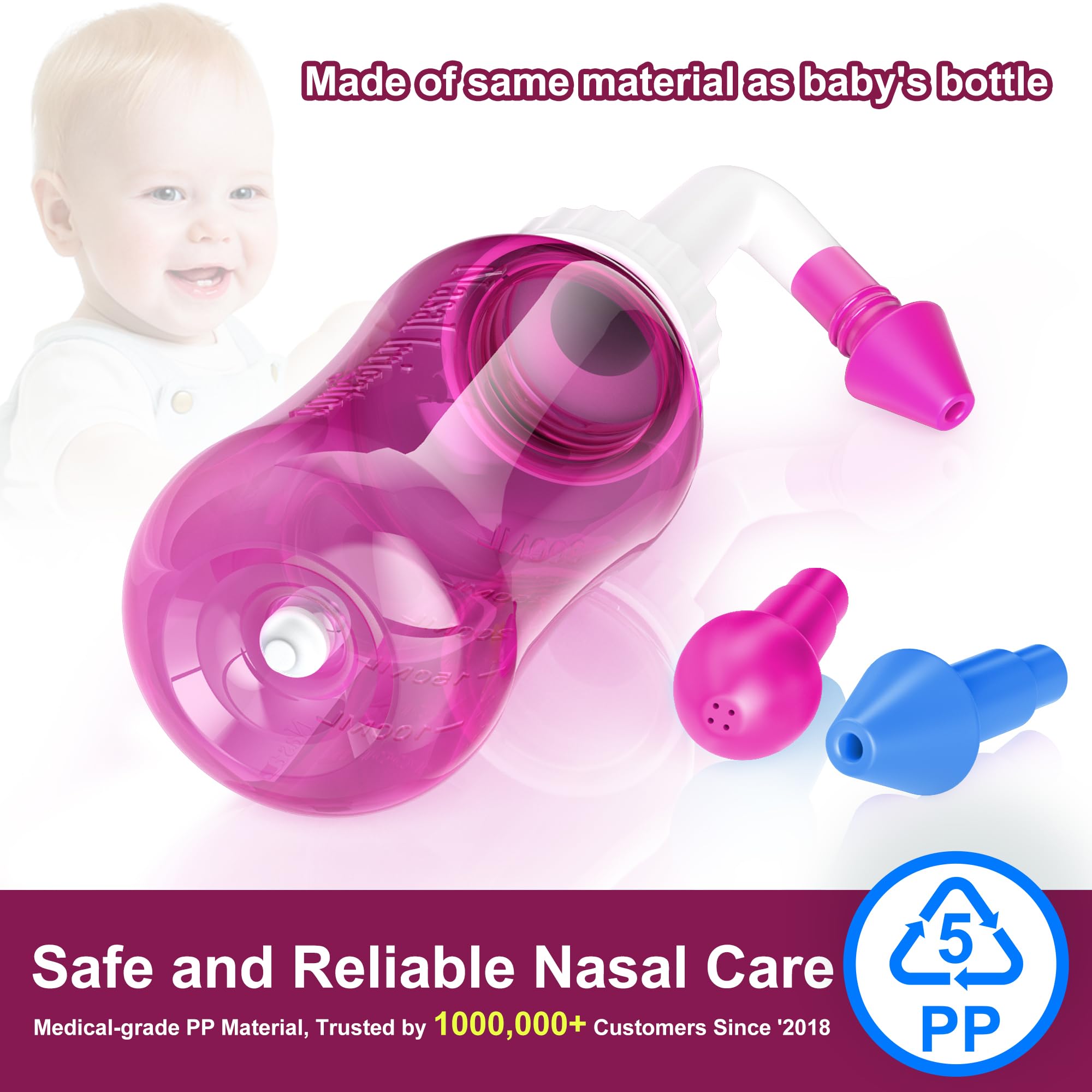 MAOEVER sal nasal 30 paquetes para limpieza nasal diaria.