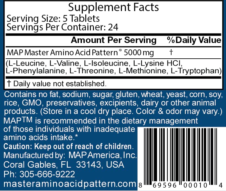 MAP Master Amino Acid Pattern, suplemento nutricional eficiente para entrenamiento y recuperación.