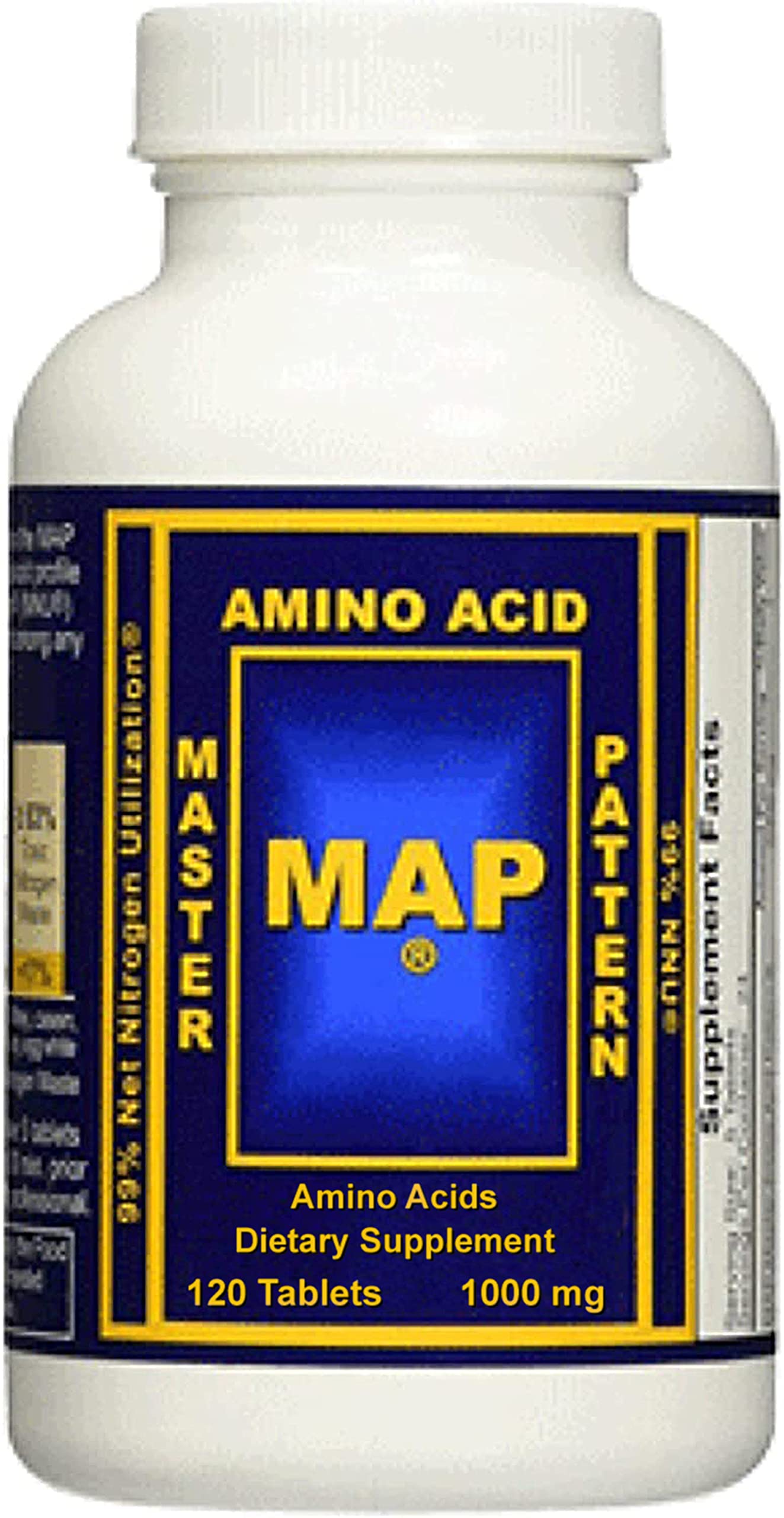 MAP Master Amino Acid Pattern, tabletas sin sabor para uso diario y suplementación.