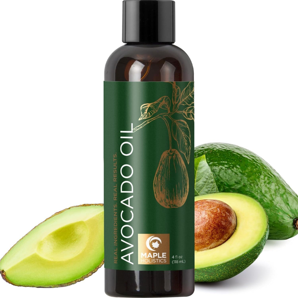 Maple Holistics Aceite de Aguacate para cabello, brillo suave y nutrición